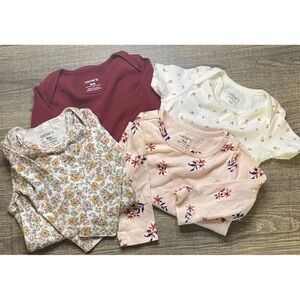 Carter's Long Sleeve Tops - Floral and Solid Set